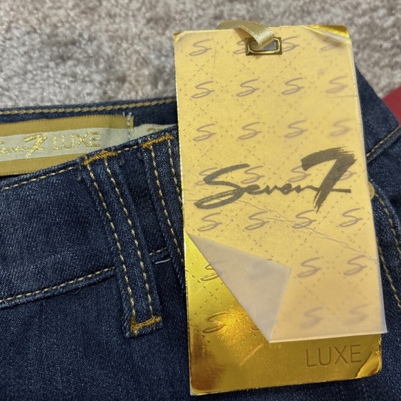 Seven7 Blue Flare Wide Leg Jeans Premium Denim - Picture 3 of 8